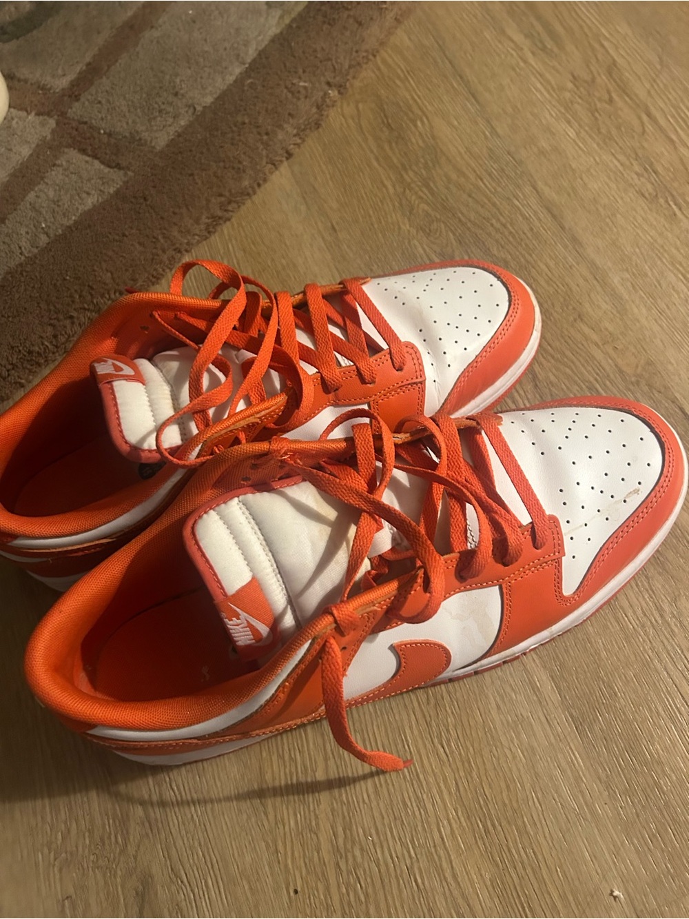Nike Dunk Syracuse Orange and White Men's Sneakers